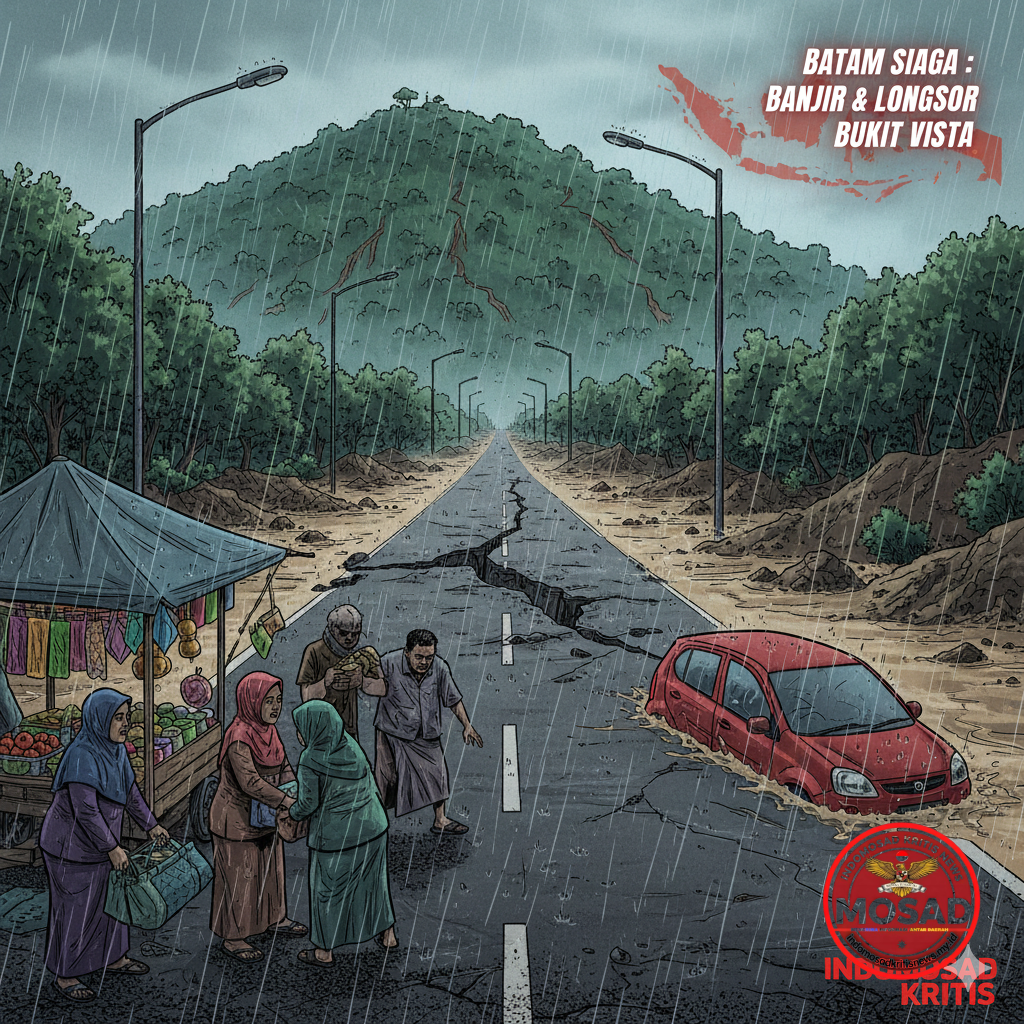 Evidence: BATAM SIAGA: BANJIR LUMPUHKAN AKTIVITAS, WARGA PERINGATKAN POTENSI LONGSOR BUKIT VISTA