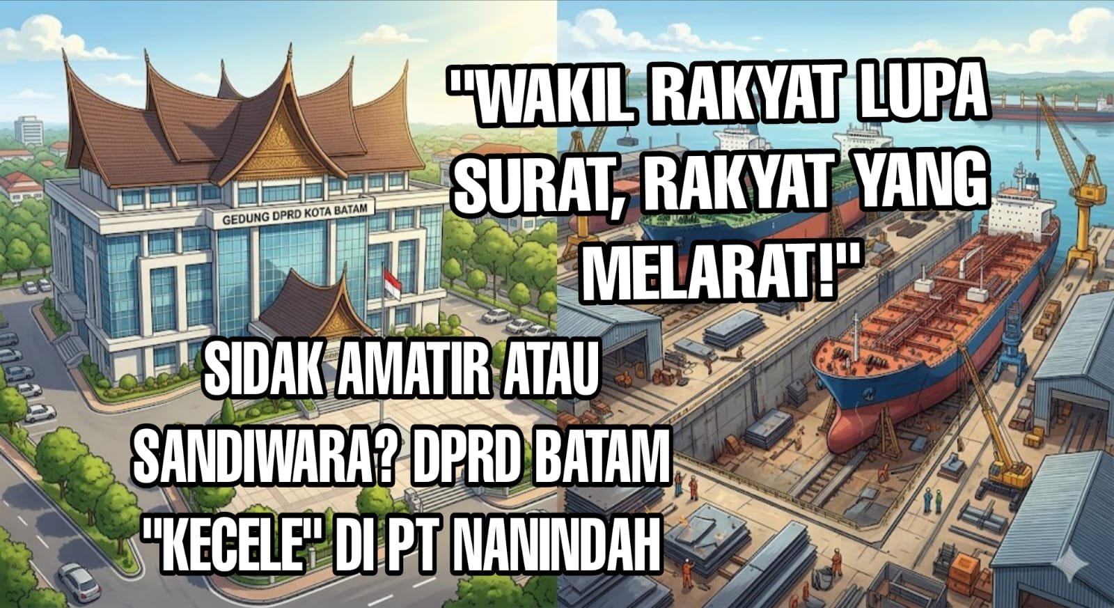 Evidence: SIDAK AMATIR ATAU SANDIWARA? DPRD BATAM "KECELE" DI PT NANINDAH: IZIN GAIB, PROSEDUR CACAT, WAKIL RAKYAT JADI BAHAN TERTAWAAN OLIGARKI GALANGAN!