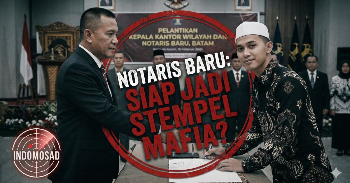 Evidence: KEPRI BANJIR NOTARIS! KAKANWIL LANTIK 34 NOTARIS BARU: GARDA KEADILAN ATAU SEKADAR "STEMPEL" INVESTASI? AWAS NOTARIS NAKAL DI BALIK SENGKETA LAHAN BATAM!