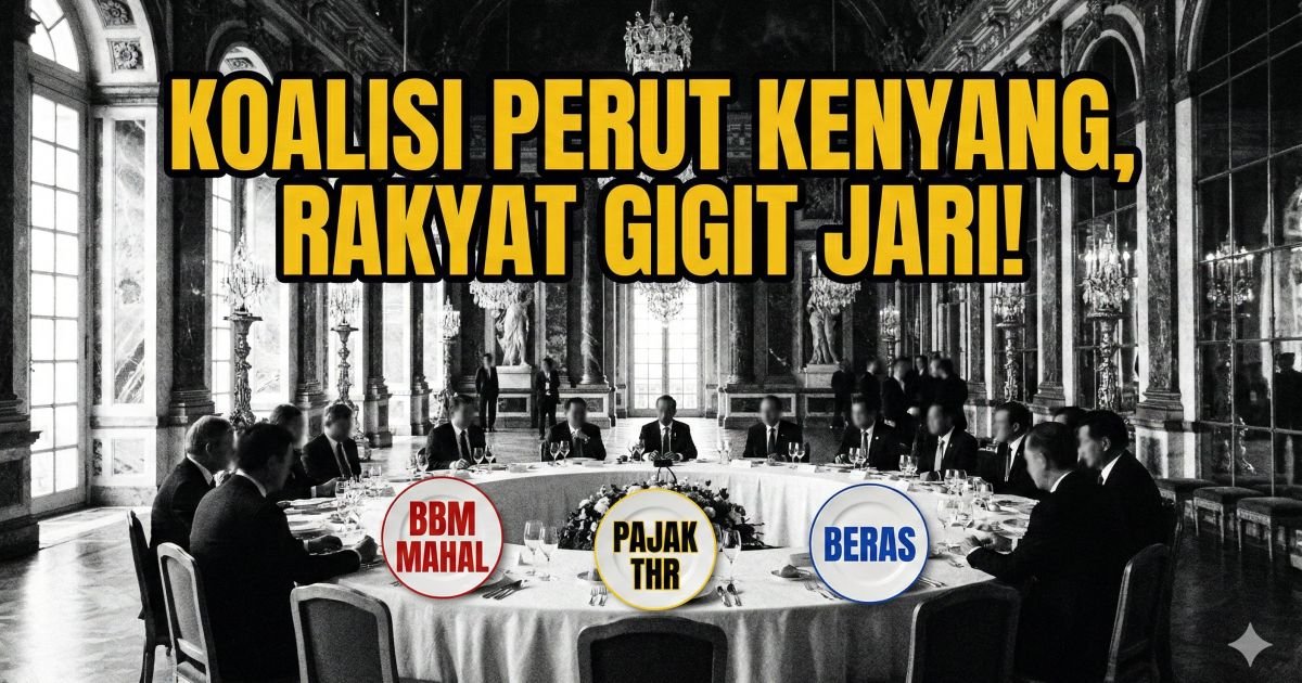 Evidence: TRIUMVIRAT ISTANA! PRABOWO DIAPIT JOKOWI-SBY: SILATURAHMI ATAU KONSOLIDASI KETAKUTAN? SAAT ELIT MAKAN MALAM MEWAH, RAKYAT BERGULAT DENGAN HARGA BBM DAN PAJAK THR!