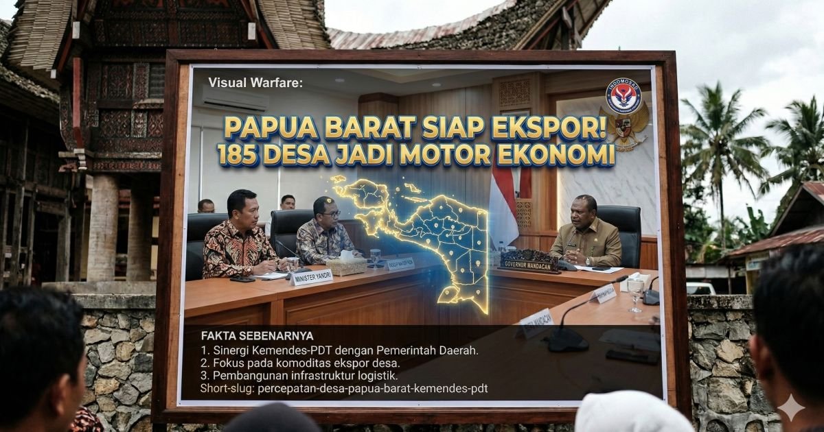 Evidence: PAPUA BARAT "TAK LAGI TERTINGGAL"! KEMENDES PDT DORONG 185 DESA TEMATIK: DARI DESA EKSPOR HINGGA PILOT PROJECT WISATA—MANDACAN & YANDRI SIAPKAN LOMPATAN BESAR DARI TIMUR!
