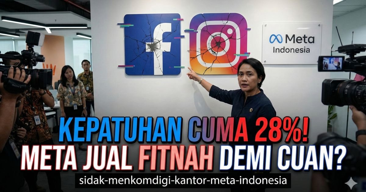 Evidence: MEUTYA HAFID "AMUK" KANTOR META! TINGKAT KEPATUHAN HANYA 28%, JUDI ONLINE & FITNAH DIBIARKAN: RAKSASA DIGITAL JANGAN CUMA KERUK CUAN, TAPI JUAL KEAMANAN NASIONAL!