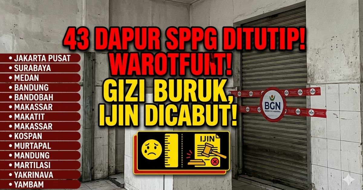 Evidence: DARURAT MENU RAMADAN! BGN "ALGOJO" 43 DAPUR SPPG NAKAL: SAJIKAN MENU SAMPAH, IZIN LANGSUNG DICABUT—RADAR INDOMOSAD: RAKYAT BERHAK TUNTUT PERBAIKAN LEWAT HOTLINE 127!