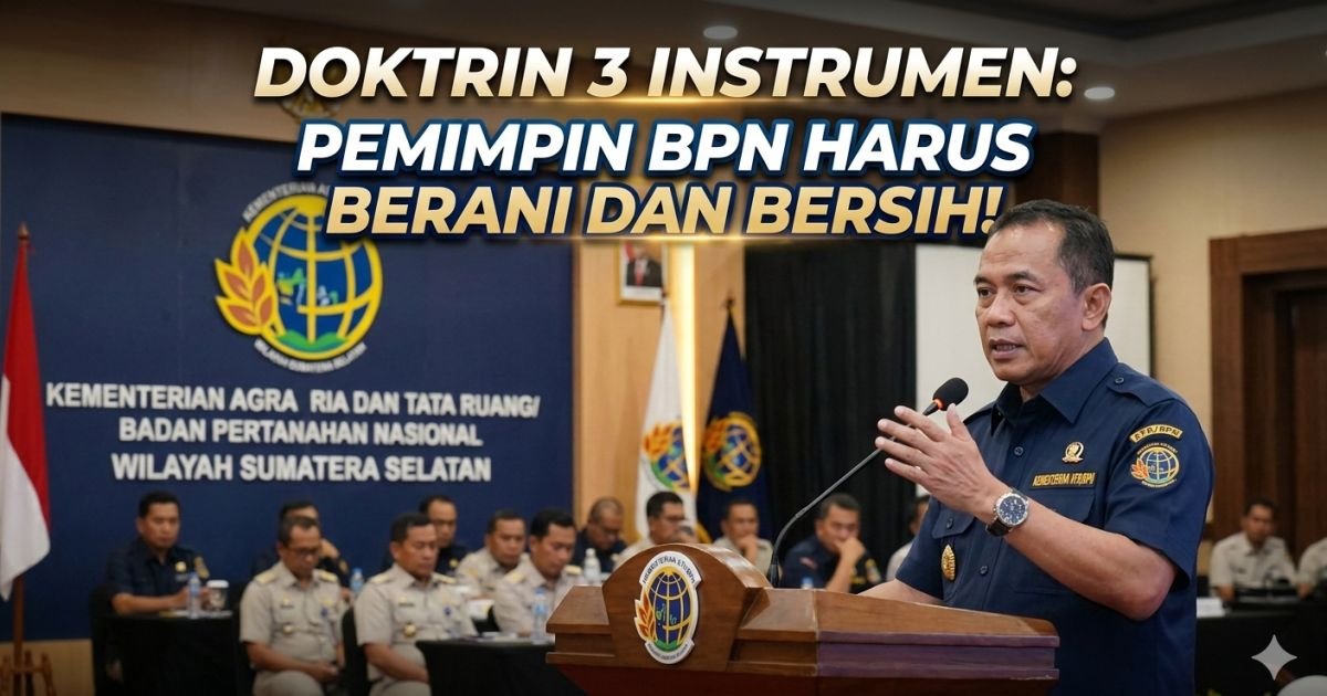 Evidence: DOKTRIN DALU AGUNG DI SUMSEL! TIGA INSTRUMEN KUNCI JADI SENJATA BARU KANWIL BPN: PEMIMPIN LEMBEK JANGAN BERHARAP SUKSES—RADAR INDOMOSAD: KAWAL IMPLEMENTASI "TIGA INSTRUMEN" DI ATAS TANAH SRIWIJAYA!