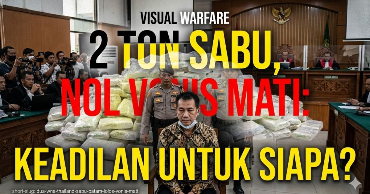Evidence: SKANDAL VONIS 2 TON SABU DI BATAM! DUA WNA THAILAND LOLOS DARI HUKUMAN MATI: KEMATIAN KEADILAN DI SERAMBI DEPAN NKRI—RADAR INDOMOSAD: ADA APA DENGAN HAKIM KITA?