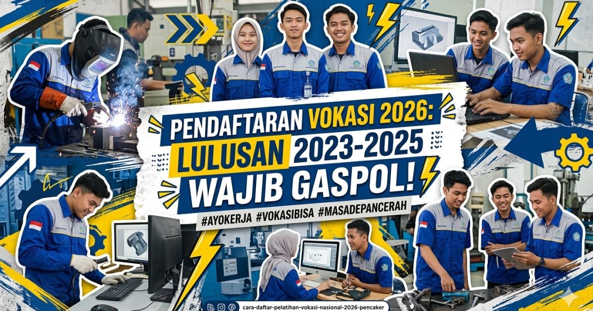 Evidence: DARURAT SKILL! PENDAFTARAN VOKASI NASIONAL 2026 DIBUKA: RADAR INDOMOSAD: LULUSAN SMA/SMK 2023-2025 JANGAN TIDUR! INI TIKET EMAS KELUAR DARI JERAT PENGANGGURAN!