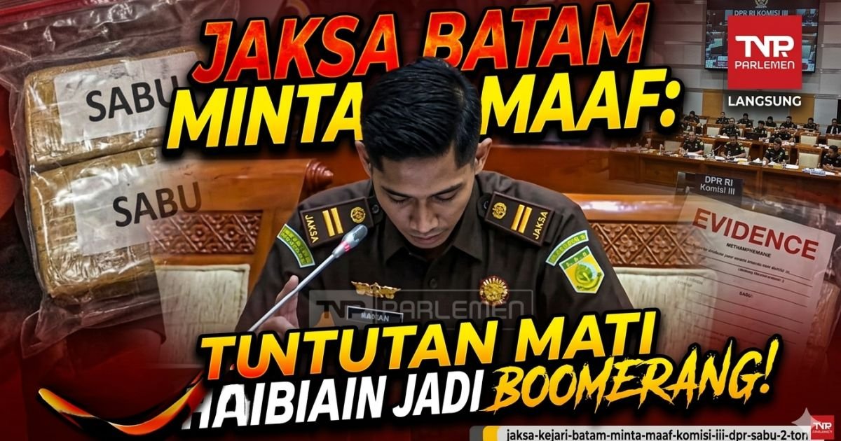 Evidence: JAKSA KEJARI BATAM "KEOK" DI DEPAN DPR! BUNTUT KASUS 2 TON SABU SEA DRAGON: RADAR INDOMOSAD: SUDAH DIHUKUM JAMWAS, OKNUM JAKSA MINTA MAAF USAI TUDUH KOMISI III INTERVENSI!