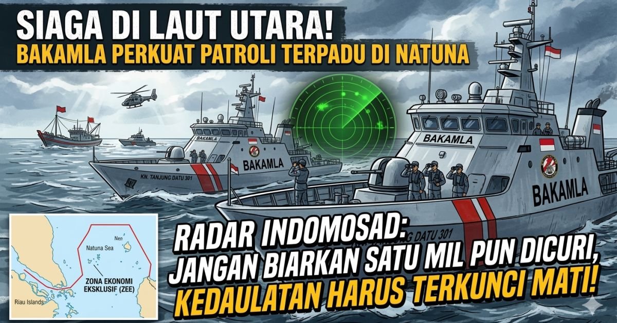 Evidence: SIAGA DI LAUT UTARA! BAKAMLA PERKUAT PATROLI TERPADU DI NATUNA PASCA INSIDEN KAPAL ASING: RADAR INDOMOSAD: JANGAN BIARKAN SATU MIL PUN DICURI, KEDAULATAN HARUS TERKUNCI MATI!