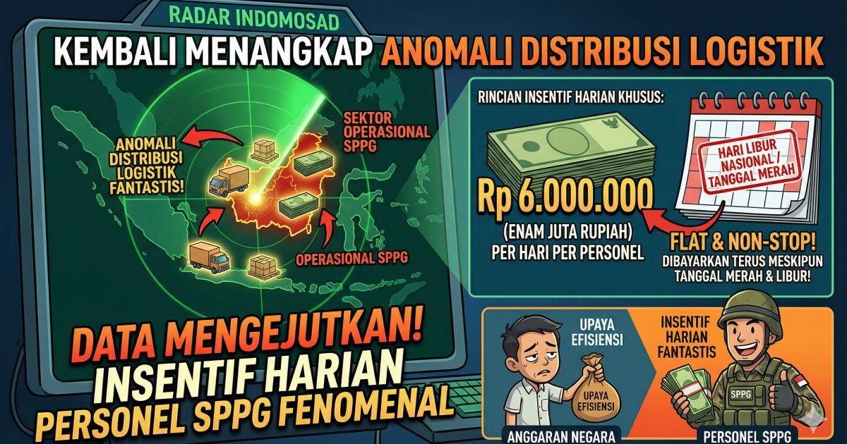 Evidence: EKSKLUSIF: BOCORAN LOGISTIK SPPG, INSENTIF RP 6 JUTA PER HARI CAIR TANPA LIBUR – TOTAL RP 1,8 MILIAR PER TAHUN?