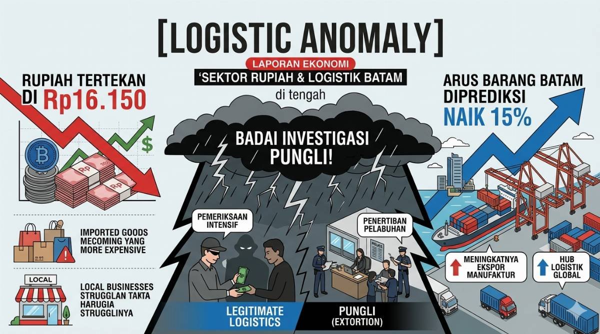 Evidence: RUPIAH TERTEKAN DI Rp16.150, ARUS BARANG BATAM DIPREDIKSI NAIK 15% DI TENGAH BADAI INVESTIGASI PUNGLI!