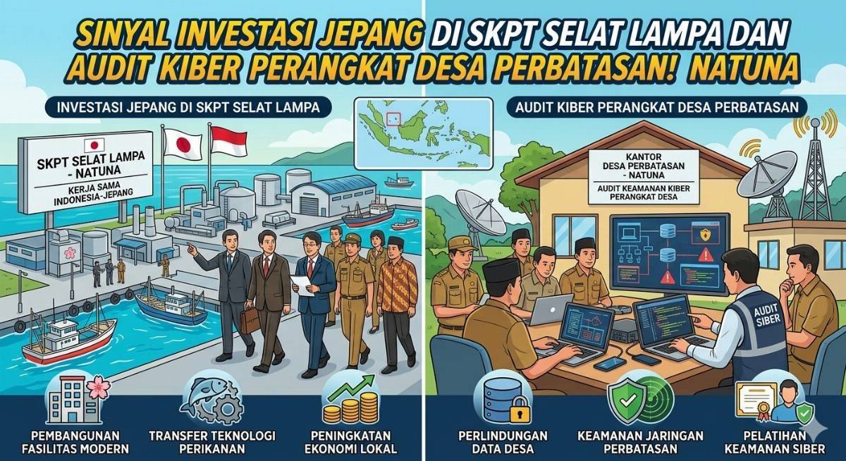 Evidence: SINYAL INVESTASI JEPANG DI SKPT SELAT LAMPA DAN AUDIT KIBER PERANGKAT DESA PERBATASAN!