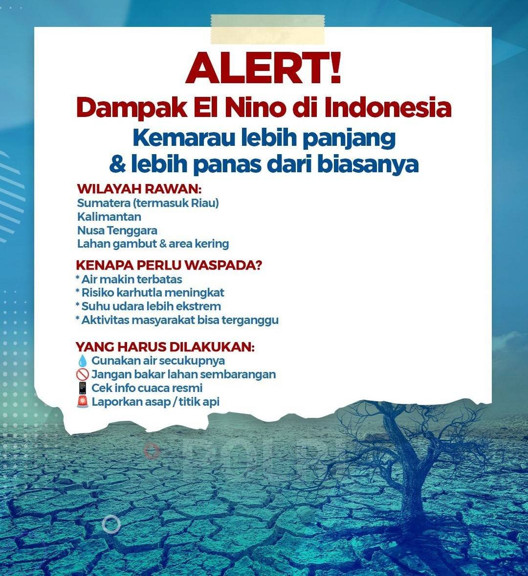 Evidence: EL NIÑO 2026 MENGANCAM: BATAM SIAGA KRISIS AIR BERSIH, NATUNA WASPADA KARHUTLA KIRIMAN!