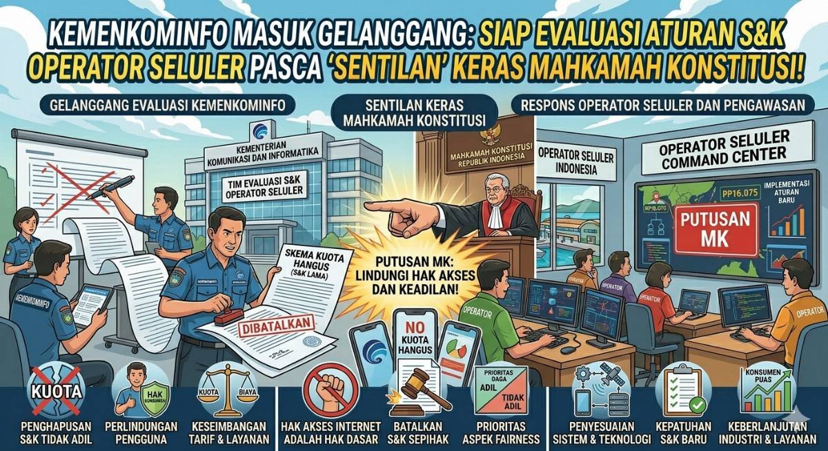 Evidence: KEMENKOMINFO MASUK GELANGGANG: SIAP EVALUASI ATURAN S&K OPERATOR SELULER PASCA "SENTILAN" KERAS MAHKAMAH KONSTITUSI!