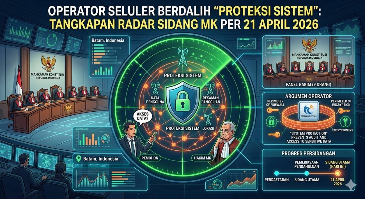 Evidence: OPERATOR SELULER BERDALIH "PROTEKSI SISTEM": TANGKAPAN RADAR SIDANG MK PER 21 APRIL 2026!