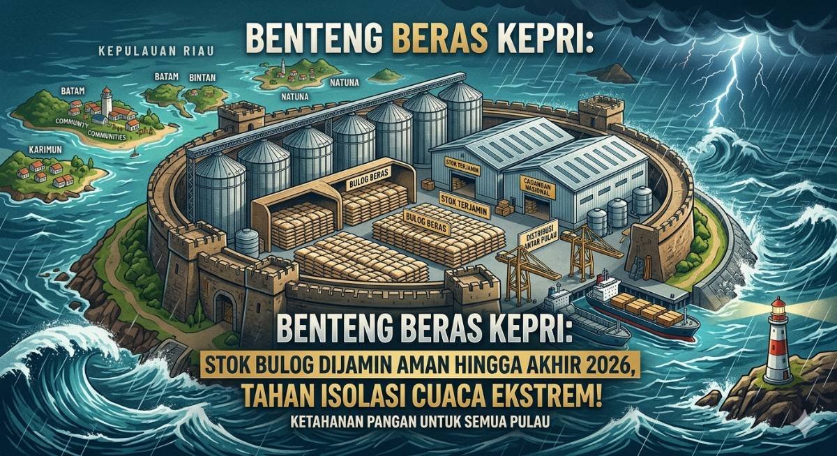 Evidence: BENTENG BERAS KEPRI: STOK BULOG DIJAMIN AMAN HINGGA AKHIR 2026, TAHAN ISOLASI CUACA EKSTREM!
